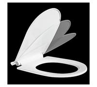 Elongated Toilet Seat, Comfort Fit Toilet Seat with Slow Close, Quick Release Hinges, and Non-Slip Bumpers, White