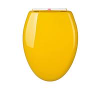 Elongated Toilet Seat, Purple, Slow Close, Easy to Clean & Install (Yellow)