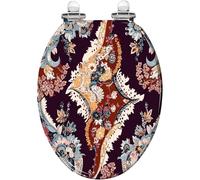 Elongated Toilet Seat Slow Close for Bathroom | Compatible with standard elongated toilets, quiet operation, no loud slamming during use