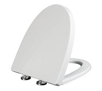 Elongated Toilet Seat Slow Close Toilet Seat, Quick Release Adjustable Hinge, Easy Clean Easy Install, Fits Most Standard Elongated Toilets, White,D Little Surprise