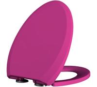 Elongated Toilet Seat Slow Closed,V Shape Colored Toilet Lid with Quick-Release Hinges for Easy Cleaning,Universal Size Loo Seat Cover PP Material (Blue) (Purple)