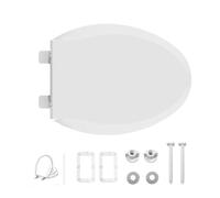 Elongated Toilet Seat with Built in Potty Training Magnetic Kids and Cover Slow Close Fits Both Adult and Child for Modern Bathroom
