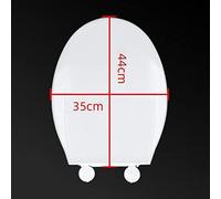 Elongated Toilet Seat with Cover Built in Potty Training Slow Close Easy to Install PP Material Ergonomic Design Quick One Click Disassembly Screws