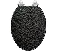 Elongated Toilet Seat with Quick Release Quiet Close for Bathroom | Decorative appearance, matches various bathroom styles, easy to detach for routine cleaning
