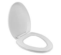 Elongated Toilet Seats Soft Close Removable Easy Clean Toilet Seat Double Thick Toilet Lid, Green/Yellow/Blue/White/Purple