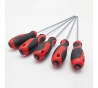 Elongated Torx Screwdriver T15 T20 T25 T27 T30, 400mm Alloy Steel Magnetic Bit Driver with Red Handle for Manufacturing Industry