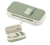 elook Pencil Case, Large Capacity Pencil Case, Portable Pencil Case for Boys, Girls and Adults Are All Suitable, Green, Fashion