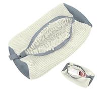 elook Shoe Washing Machine Bag, Reusable Trainer Sneaker Laundry Shoe Bag for Washing Machine, Shoe Cleaning Bag for All Shoe Types And Sizes - 39 x19 cm/White Grey