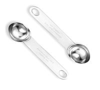 elook Stainless Steel Measuring Spoons, 2 PCS Tablespoon Measure, 5ml Teaspoon, Circular Individual Measuring Spoons, Small Tablespoon Measuring for Tea Coffee Soup Sugar