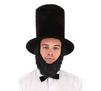 Elope Abraham Lincoln Costume Accessories President Hat, Faux Beard & Bow Tie for Adults