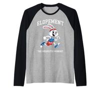 Elopement The Unexpected Workout Funny Running Bunny Autism Raglan Baseball Tee