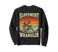 Elopement Wrangler Funny Cowboy Goose Wedding Meme Sweatshirt