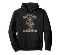 Elopement Wrangler Meme Duck Cowboy Wedding Coordinator Pullover Hoodie