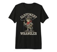 Elopement Wrangler Meme Frog Wedding Planner Cowboy Premium T-Shirt