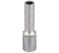 Elora 1/2"D 10mm Deep Bi Hexagon Socket Chrome Plated Knurled Ring 11930
