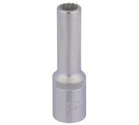 Elora 1/2"D 11mm Deep Bi Hexagon Socket Chrome Plated Knurled Ring 11931