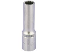 Elora 1/2"D 12mm Deep Bi Hexagon Socket Chrome Plated Knurled Ring 11932