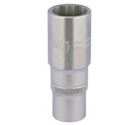 Elora 1/2"D 22mm Deep Bi Hexagon Socket Chrome Plated Knurled Ring 11936
