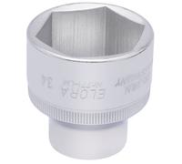 Elora 1/2"D 34mm Hexagon Socket Chrome Plated Standard Length 15323
