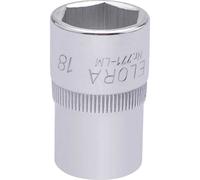 Elora 1/2" Drive Hexagon Socket Metric 1/2" 18mm