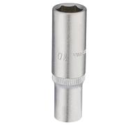 Elora 1/4"D 10mm Deep Socket Hexagon Chrome Plated 58730