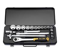 Elora 19 Piece 1/2" Drive Bi Hex Socket Set Metric 1/2"