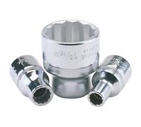 Elora 24351 Bi-Hexagon Socket 1/2in Sq. Dr. 1/2in each