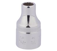 Draper 24799 Elora Bi-Hexagon Socket, 1/2 Square Drive, 1/8" BSW, Blue