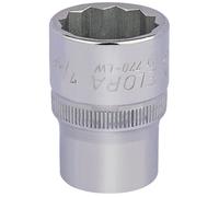Elora 24848 Whitworth Bi-Hexagon Socket 1/2in Sq. Dr. 7/16in each