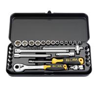 Elora 31 Piece 1/4" Drive Hex Socket and Screwdriver Bit Set Metric