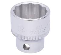 Elora 25961 Bi-Hexagon Socket 3/8in Sq. Dr. 20Mm each