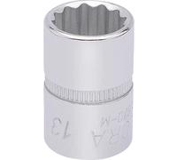 Draper 25896 Elora Bi-Hexagon Socket, 3/8" Square Drive, 13mm