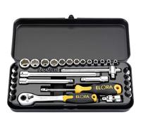 Elora 31 Piece 1/4" Drive Hex Socket and Screwdriver Bit Set Metric