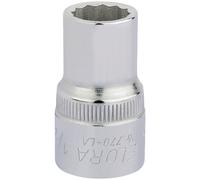 Elora Bi-Hexagon Socket 1/2"D 1/2" Chrome Plated Hardened And Tempered 24351