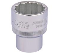Elora Bi-Hexagon Socket 1/2"D 1" Chrome Plated Hardened And Tempered 24476