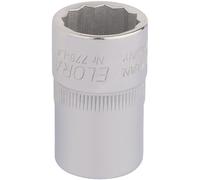 Elora Bi-Hexagon Socket 1/2"D 11/16" Chrome Plated Hardened And Tempered 24400