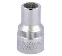 Elora Bi-Hexagon Socket 1/2"D 11mm Chrome Plated Hardened And Tempered 24567