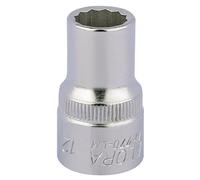 Elora Bi-Hexagon Socket 1/2"D 12mm Chrome Plated Hardened And Tempered 24575