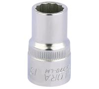Elora Bi-Hexagon Socket 1/2"D 13mm Chrome Plated Hardened And Tempered