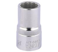 Elora Bi-Hexagon Socket 1/2"D 14mm Chrome Plated Hardened And Tempered 24591