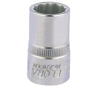 Elora Bi-Hexagon Socket 1/2"D 15mm Chrome Plated Hardened And Tempered 24608