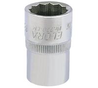 Elora Bi-Hexagon Socket 1/2"D 18mm Chrome Plated Hardened And Tempered 24632