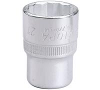 Elora Bi-Hexagon Socket 1/2"D 21mm Chrome Plated Hardened And Tempered 24666