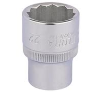 Elora Bi-Hexagon Socket 1/2"D 22mm Chrome Plated Hardened And Tempered 24674