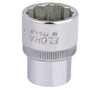 Elora Bi-Hexagon Socket 1/2"D 23mm Chrome Plated Hardened And Tempered 24682