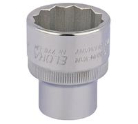 Elora Bi-Hexagon Socket 1/2"D 27mm Chrome Plated Hardened And Tempered 24723