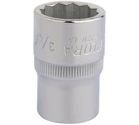 Elora Bi-Hexagon Socket 1/2"D 3/4" Chrome Plated Hardened And Tempered 24418