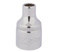 Elora Bi-Hexagon Socket 1/2"D 5/16" Chrome Plated Hardened And Tempered 24327