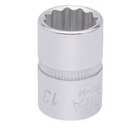 Elora Bi-Hexagon Socket 3/8"D 13mm Chrome Plated Hardened And Tempered 25896