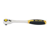 Elora Fine Tooth Quick Release Soft Grip Reversible Ratchet, 1/2"" Sq. Dr., 270mm